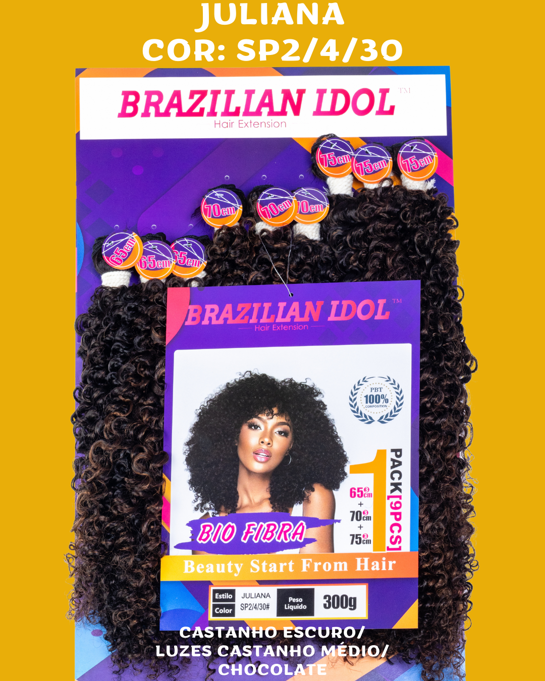 Tina/Juliana 75cm - Charming Hair - 300 gramas - Bio Vegetal