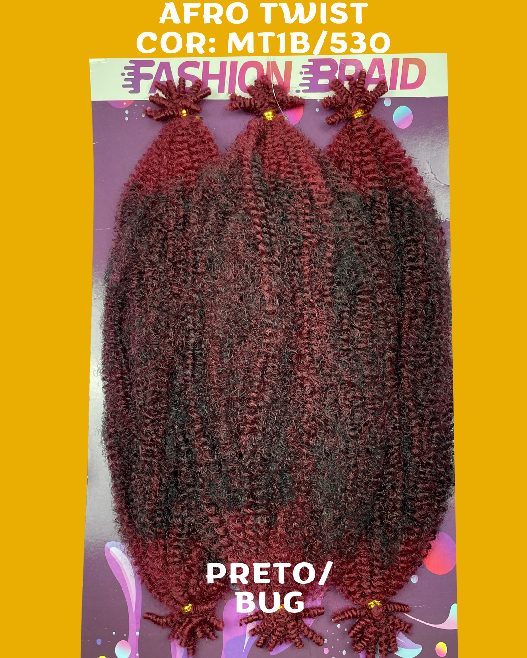 AFRO TWIST - 40cm - FASHION BRAID - Cabelo Afro - CROCHET BRAIDS
