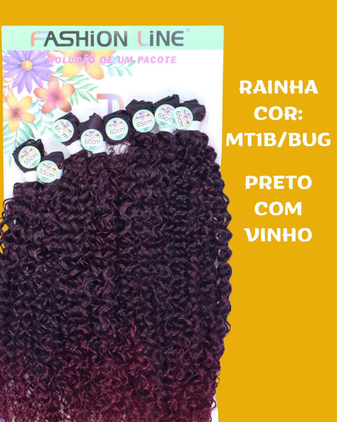 Rainha 65cm FASHION LINE Cabelo ORGÂNICO Cacheado 285g