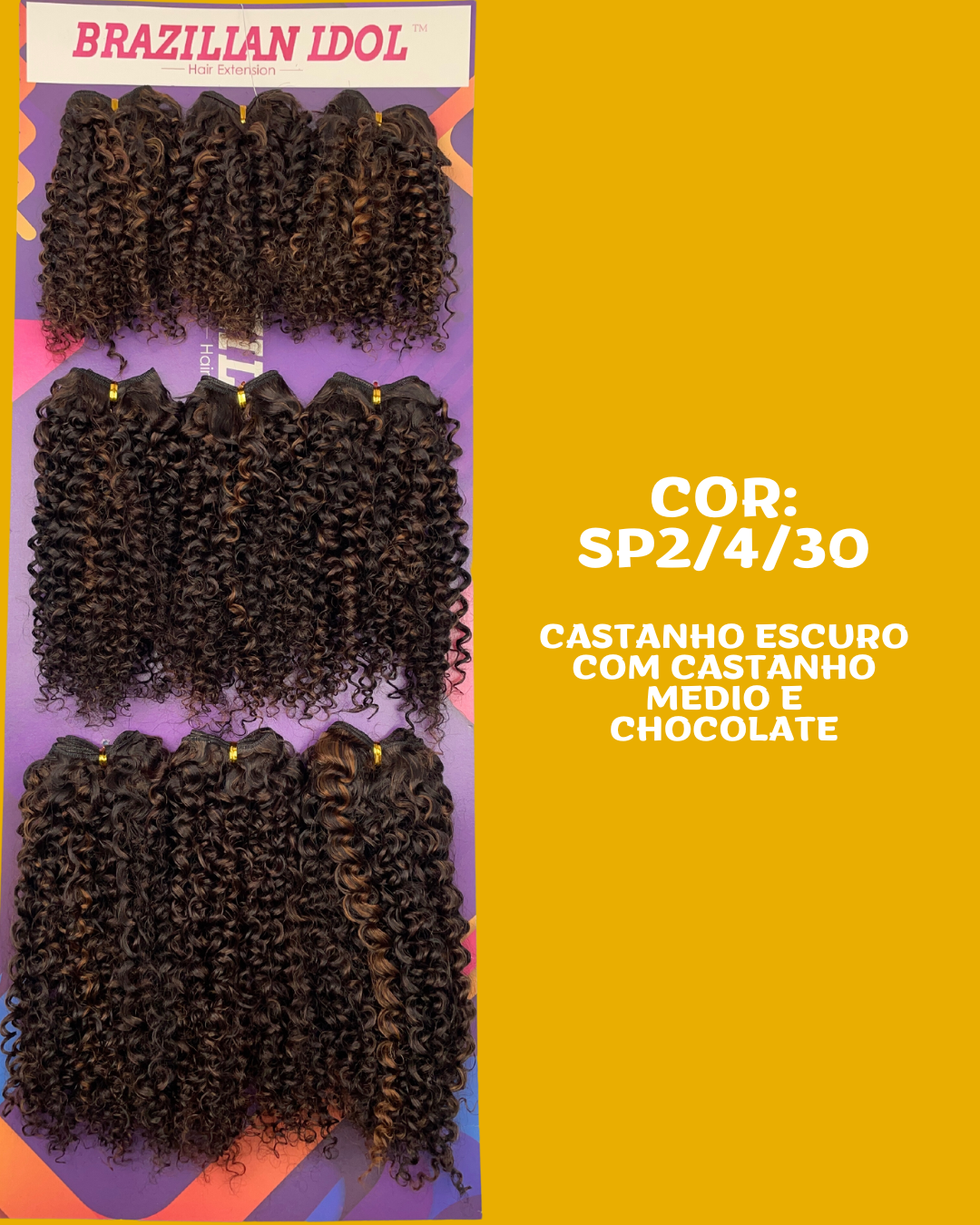Generosa 40cm - Brazilian Idol - Cabello Rizado ORGÁNICO - 300gr