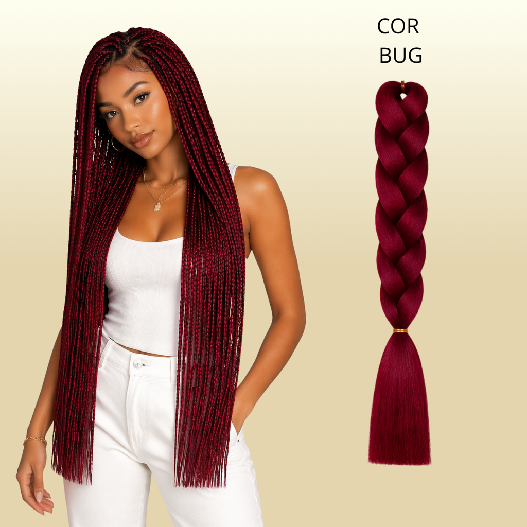 Postiço Jumbão FASHION YOU 1 pacote 6 peças  - Jumbão 400 Gramas Pacotão Kanekalon Cabelo Para Tranças.