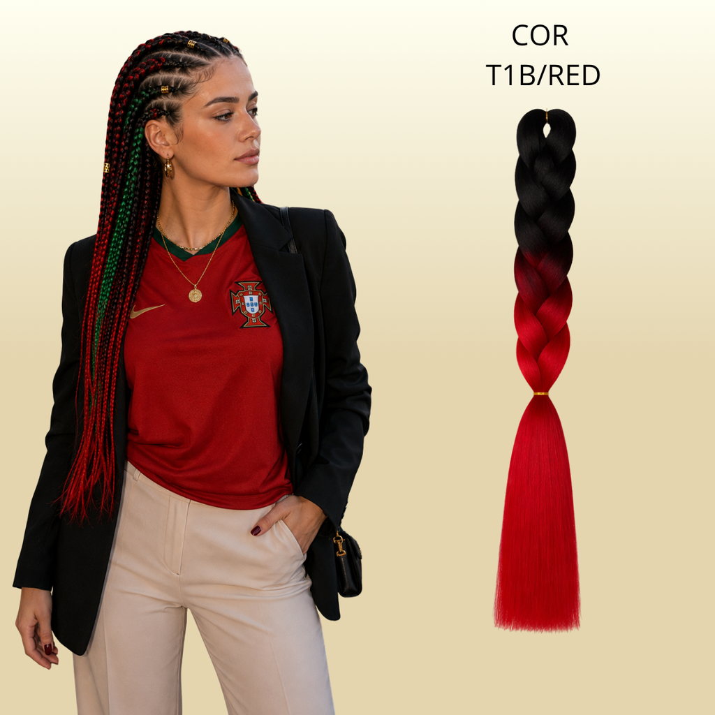 Postiço Jumbão FASHION YOU 1 pacote 6 peças  - Jumbão 400 Gramas Pacotão Kanekalon Cabelo Para Tranças.