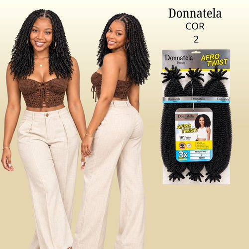Afro Twist - Crochê - 40cm - 120g - Donnatela - Fibra Pré-Esticada