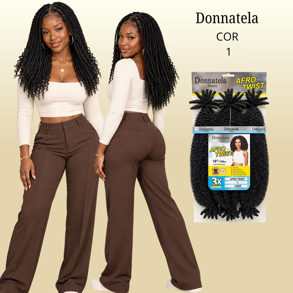 Afro Twist 16 polegadas Donnatela, fibra pré-esticada para twist 120g