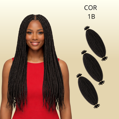 AFRO TWIST - 40cm - FASHION BRAID - Cabelo Afro - CROCHET BRAIDS