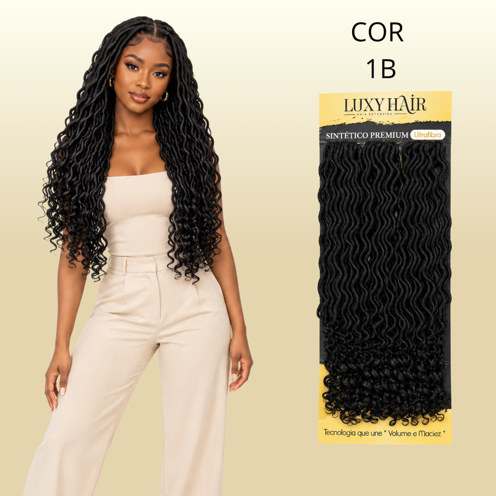 Goddess Locs - Crochê - 76cm - 260g - Luxy Hair - Sintética Premium Ultrafibra