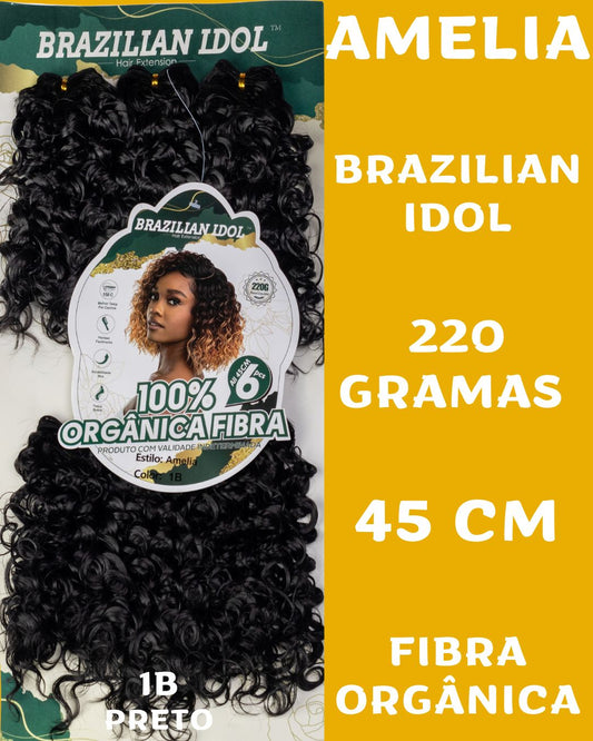 Amélia 45cm - Brazilian Idol - 220 gramas - Fibra orgânica