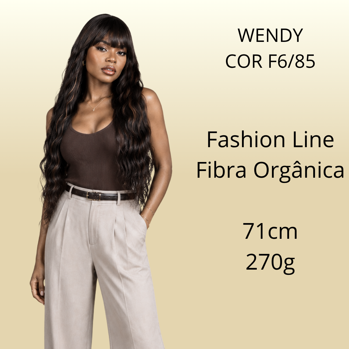 Wendy - Peruca- 71cm - 270g - Fashion Line