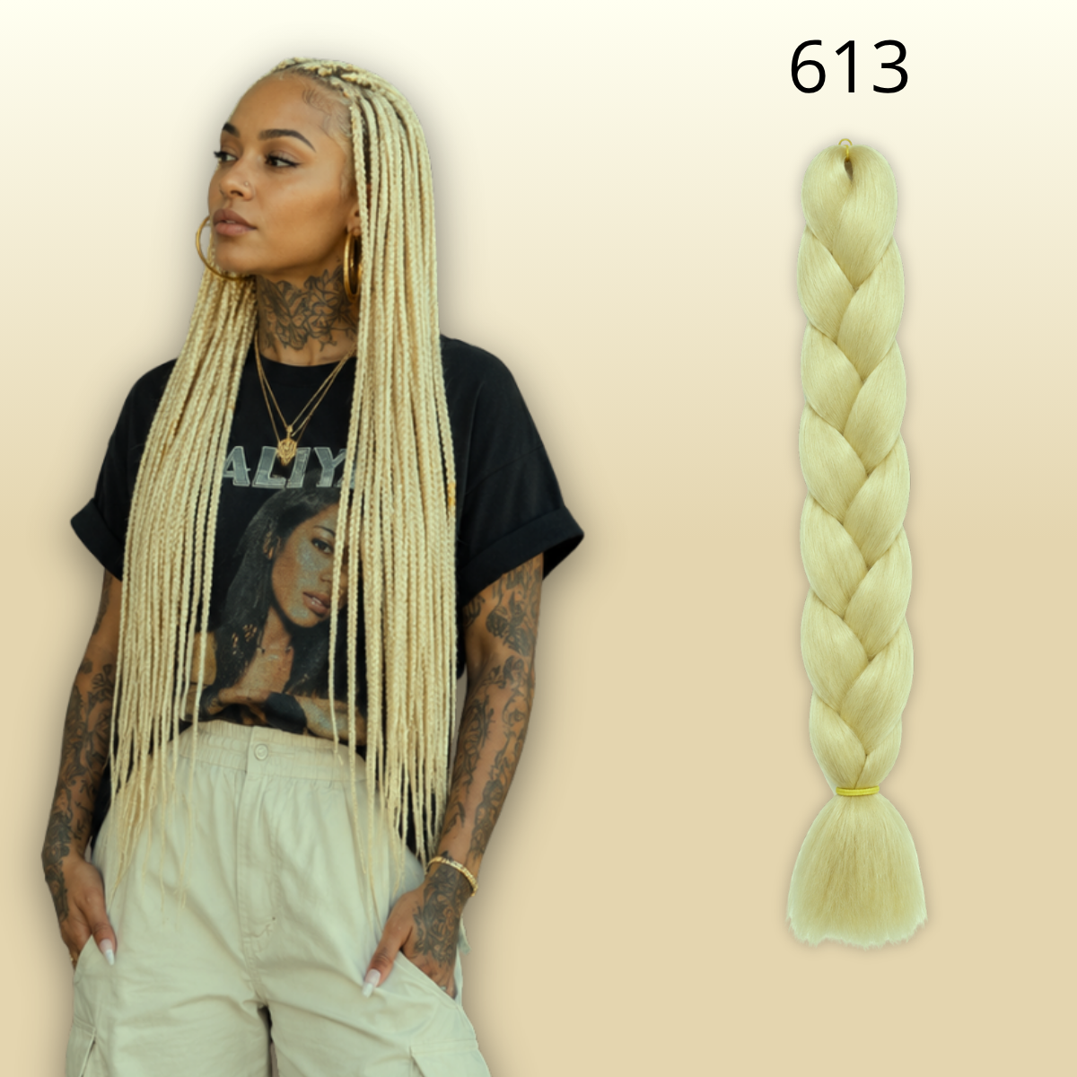 Postiço Jumbão FASHION YOU 1 pacote 6 peças  - Jumbão 400 Gramas Pacotão Kanekalon Cabelo Para Tranças.