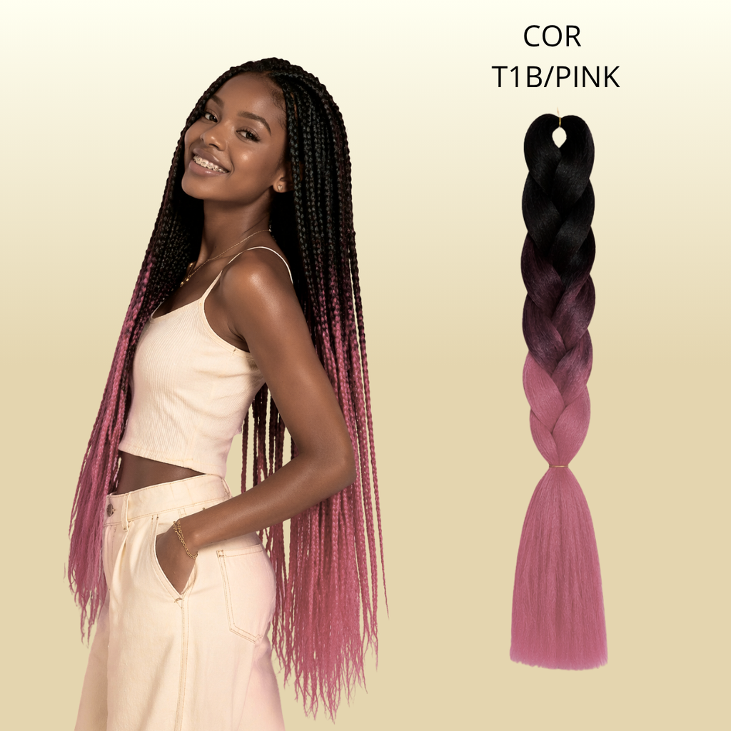Postiço Jumbão FASHION YOU 1 pacote 6 peças  - Jumbão 400 Gramas Pacotão Kanekalon Cabelo Para Tranças.