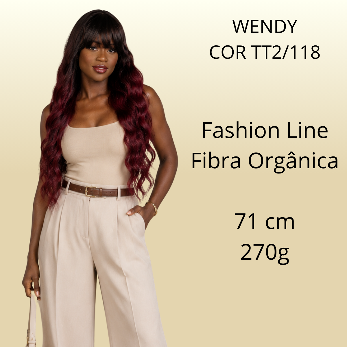 Wendy - Peruca- 71cm - 270g - Fashion Line