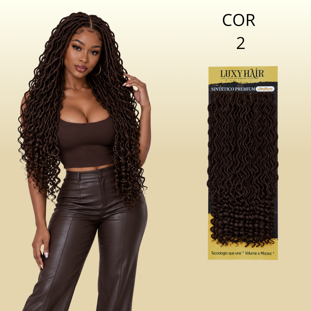 Goddess Locs - Crochê - 76cm - 260g - Luxy Hair - Sintética Premium Ultrafibra