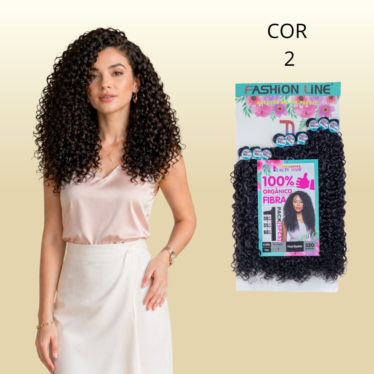 Olinda 60cm - Fashion Line - 320 gramas - Fibra Orgânica