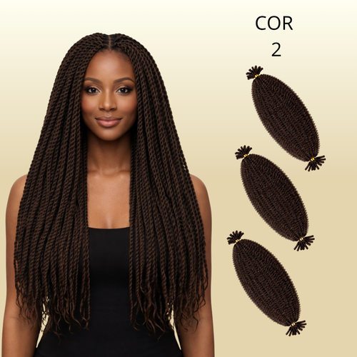 AFRO TWIST - 40cm - FASHION BRAID - Cabelo Afro - CROCHET BRAIDS