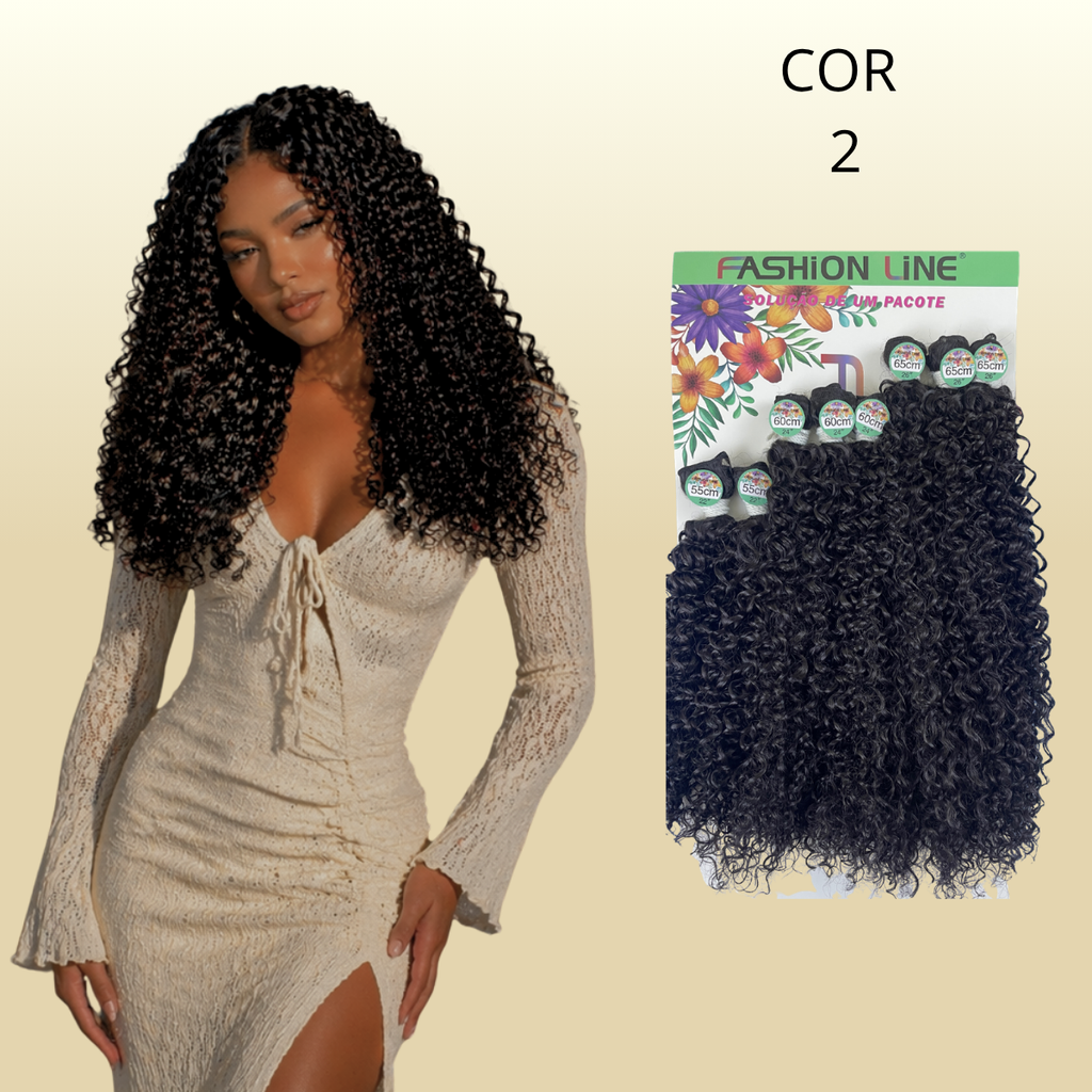 Rainha 65cm FASHION LINE Cabelo ORGÂNICO Cacheado 285g