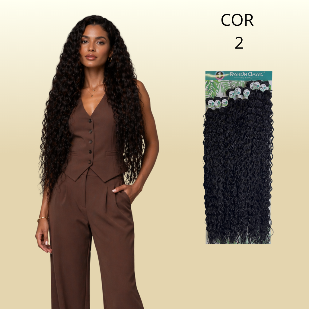 Anjo Plus/Helena  80cm FASHION CLASSIC - Cabelo Cacheado Bio Fibra