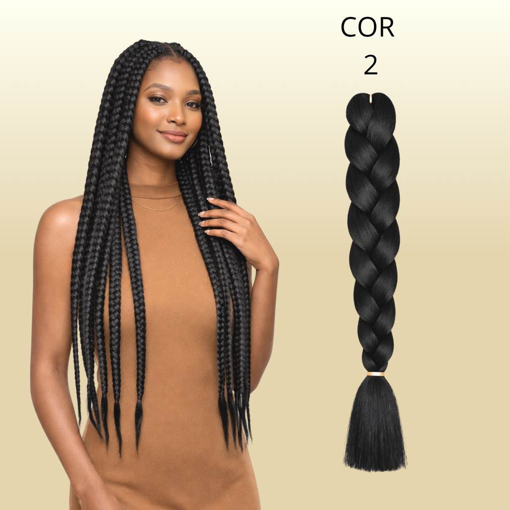 Postiço Jumbão FASHION YOU 1 pacote 6 peças  - Jumbão 400 Gramas Pacotão Kanekalon Cabelo Para Tranças.