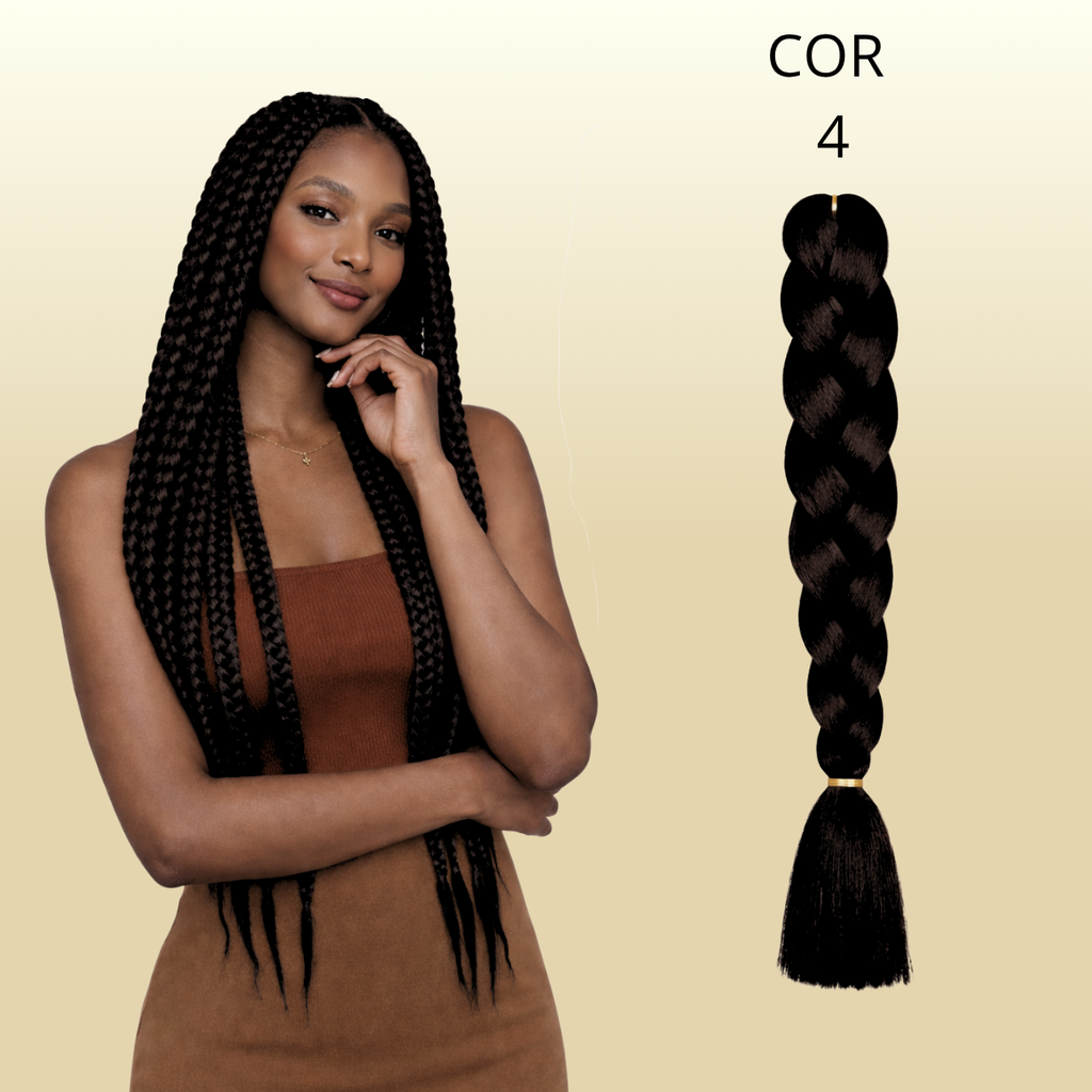 Postiço Jumbão FASHION YOU 1 pacote 6 peças  - Jumbão 400 Gramas Pacotão Kanekalon Cabelo Para Tranças.