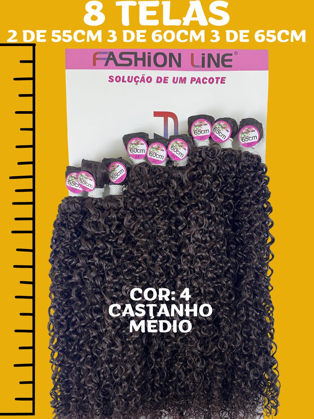 Rainha 65cm FASHION LINE Cabelo ORGÂNICO Cacheado 285g