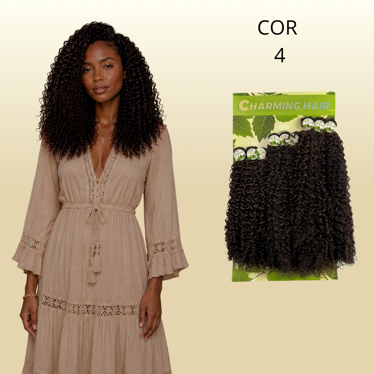 Cyntia 65cm - Charming Hair/Fashion Classic - 320 gramas - Fibra Orgânica -