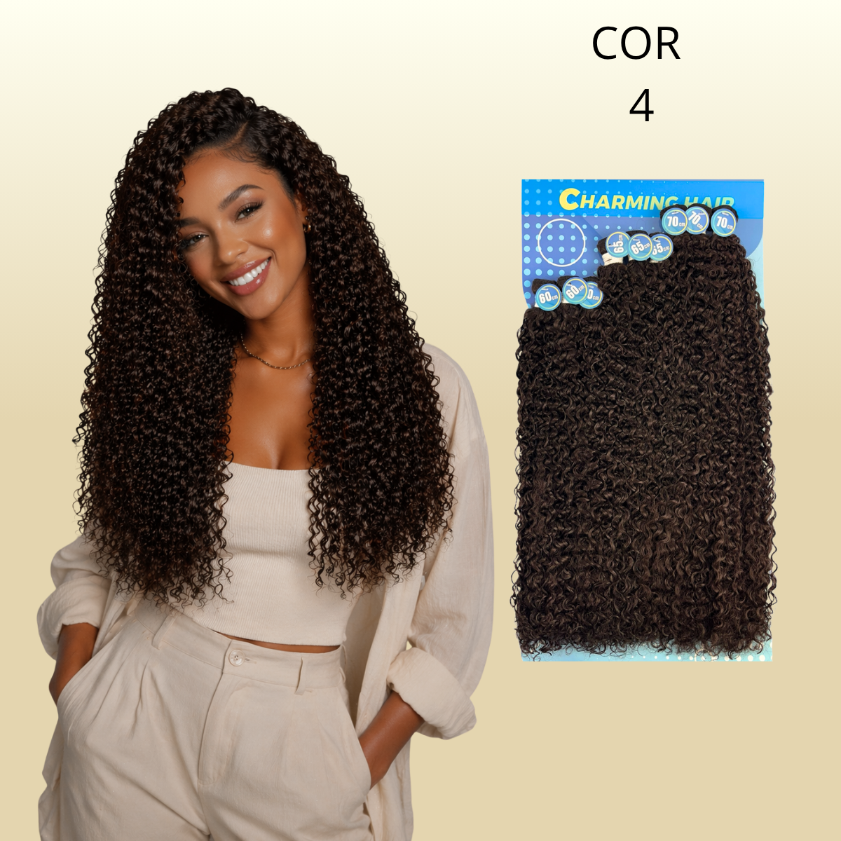 Melinda/Lindona 70cm - Charming Hair/Fashion Classic - 300 gramas - Bio Vegetal