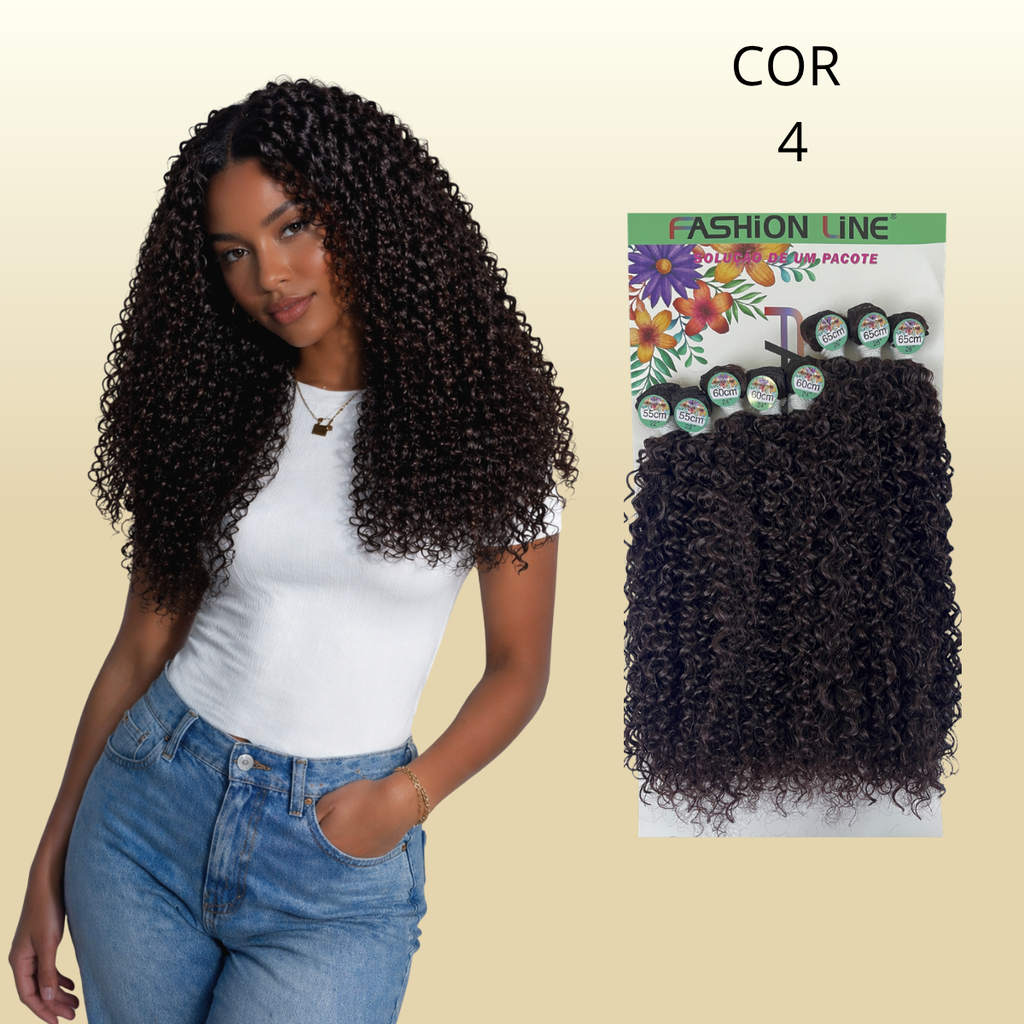 Rainha 65cm FASHION LINE Cabelo ORGÂNICO Cacheado 285g