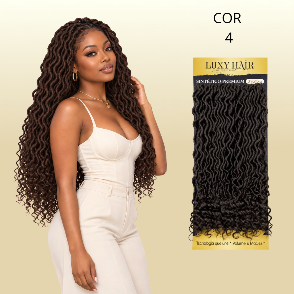 Goddess Locs - Crochê - 76cm - 260g - Luxy Hair - Sintética Premium Ultrafibra