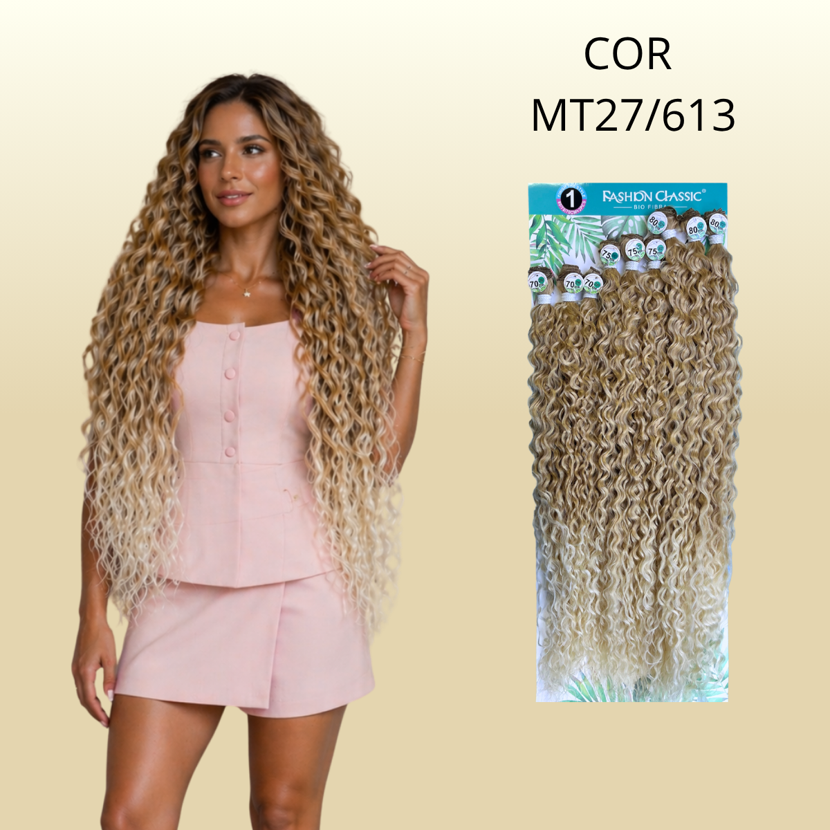 Helena/Anjo Plus 80cm - Charming Hair/Fashion Classic - 300 gramas - Bio Vegetal