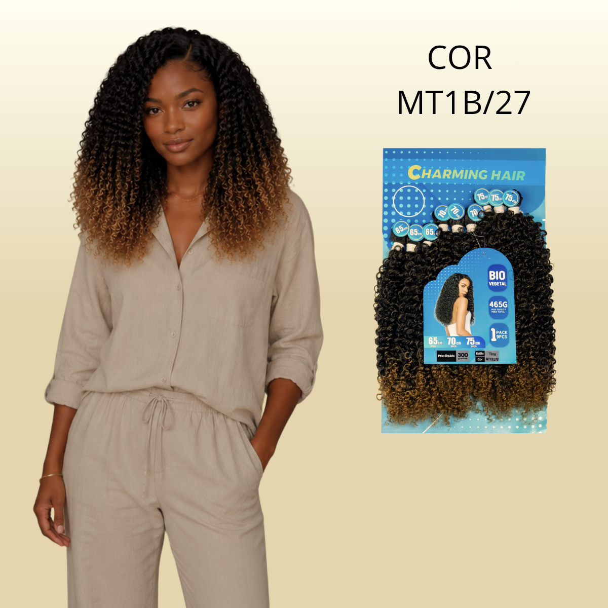 Tina/Juliana 75cm - Charming Hair - 300 gramas - Bio Vegetal