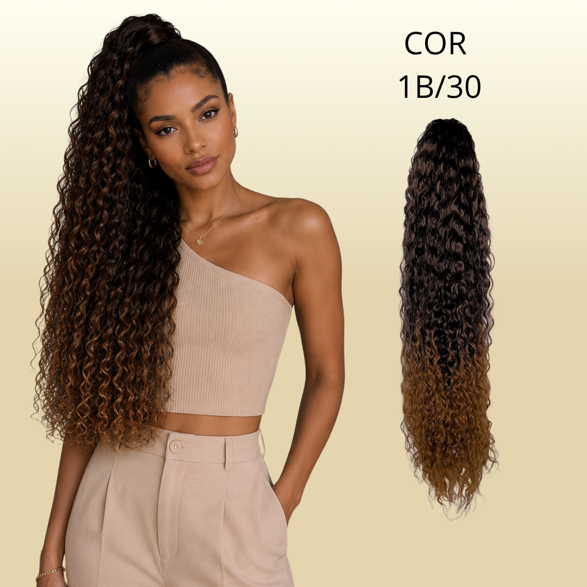 Rabo Funk 80cm  Aplique Rabo de Cavalo FASHION CLASSIC Bio Fibra - 170g.