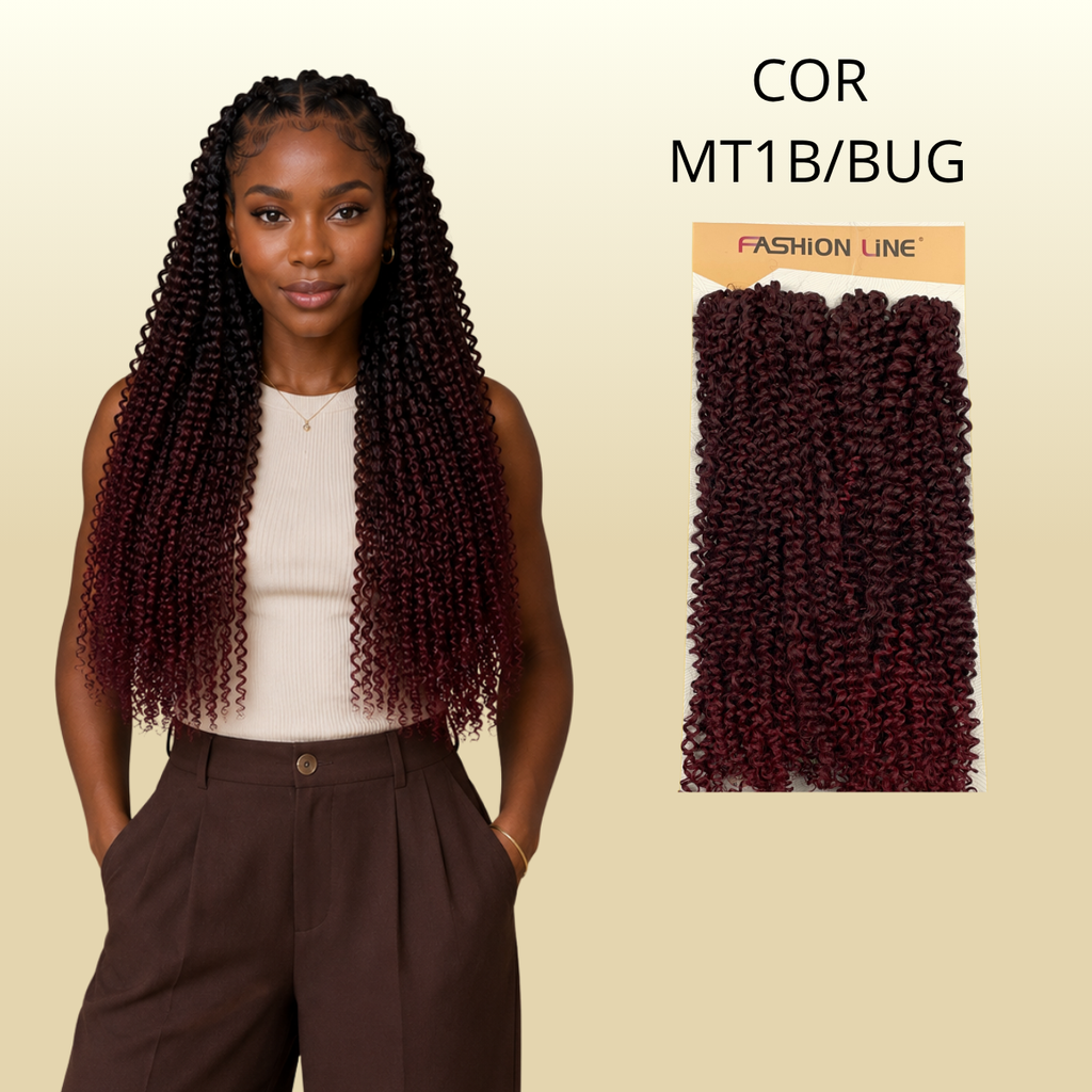 Viviana 50cm Fashion Braid Cabelo Cacheado Orgânico p/ Crochet Braids