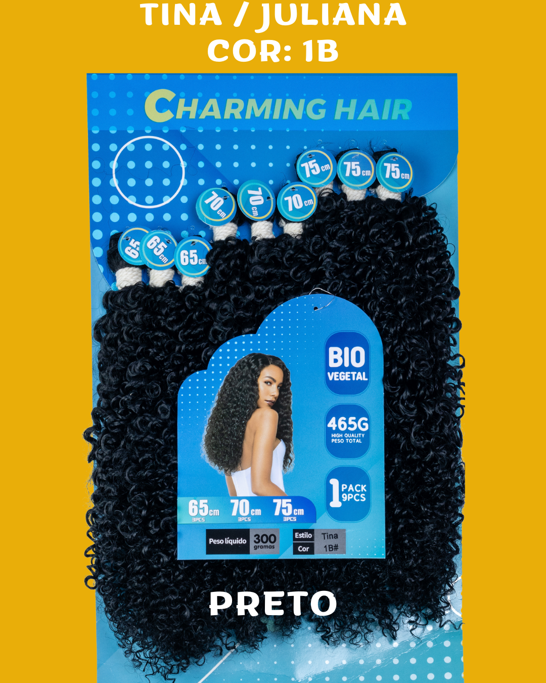 Tina/Juliana 75cm - Charming Hair - 300 gramas - Bio Vegetal