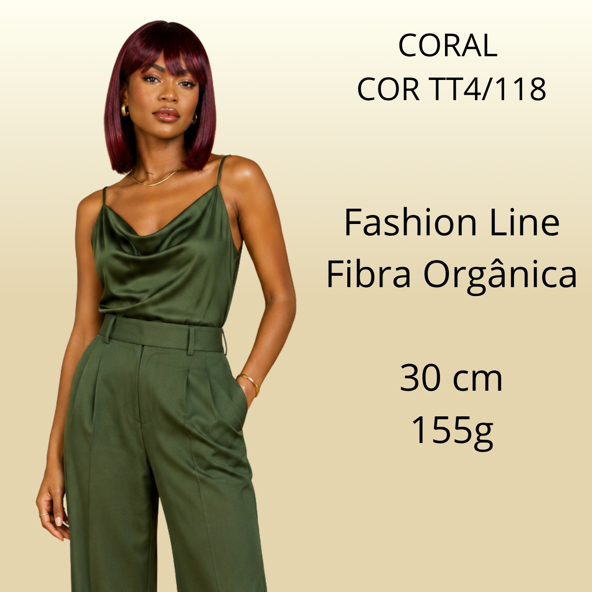 Coral - Peruca - 30cm - 155gr - Fashion Line