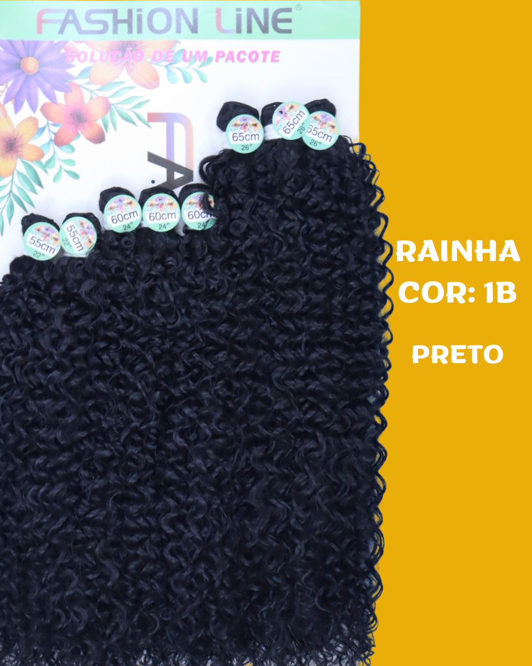 Rainha 65cm FASHION LINE Cabelo ORGÂNICO Cacheado 285g
