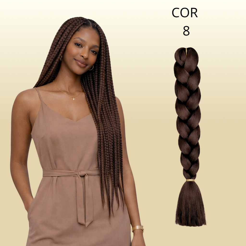 Postiço Jumbão FASHION YOU 1 pacote 6 peças  - Jumbão 400 Gramas Pacotão Kanekalon Cabelo Para Tranças.