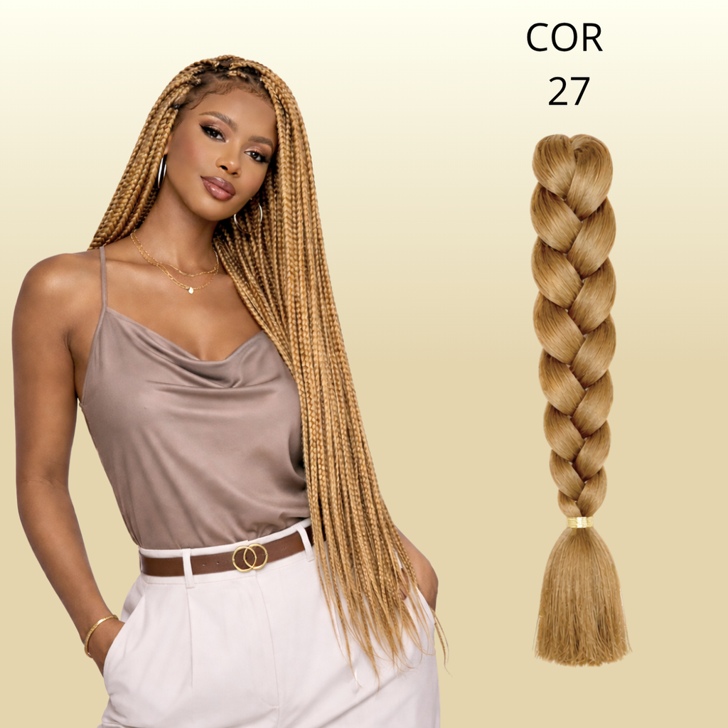 Postiço Jumbão FASHION YOU 1 pacote 6 peças  - Jumbão 400 Gramas Pacotão Kanekalon Cabelo Para Tranças.