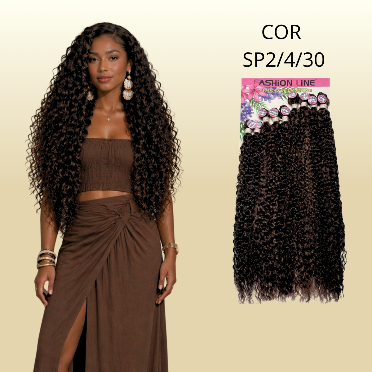Formosa 70cm - FASHION LINE - Cabelo Cacheado ORGÂNICO.