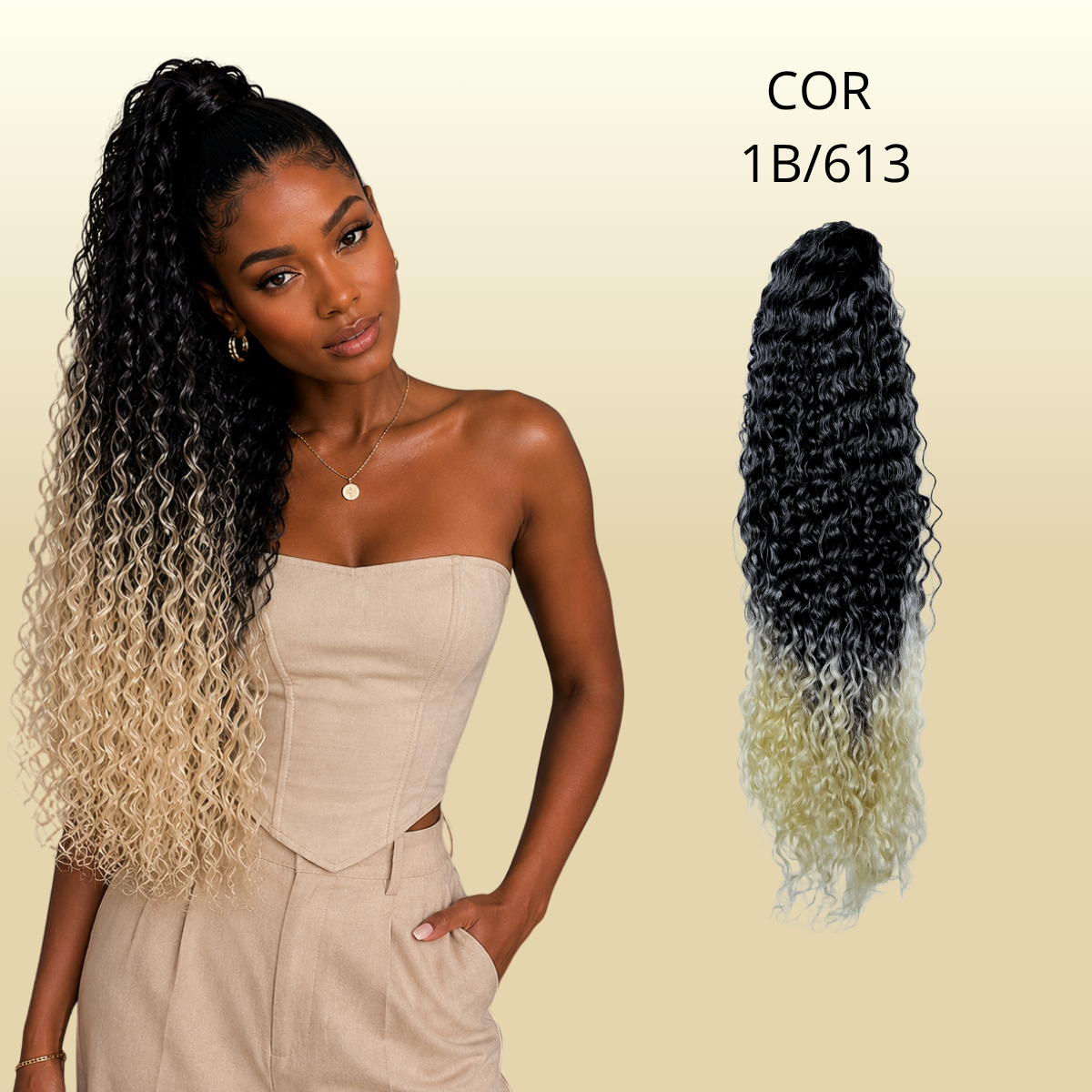 Rabo Funk 80cm  Aplique Rabo de Cavalo FASHION CLASSIC Bio Fibra - 170g.