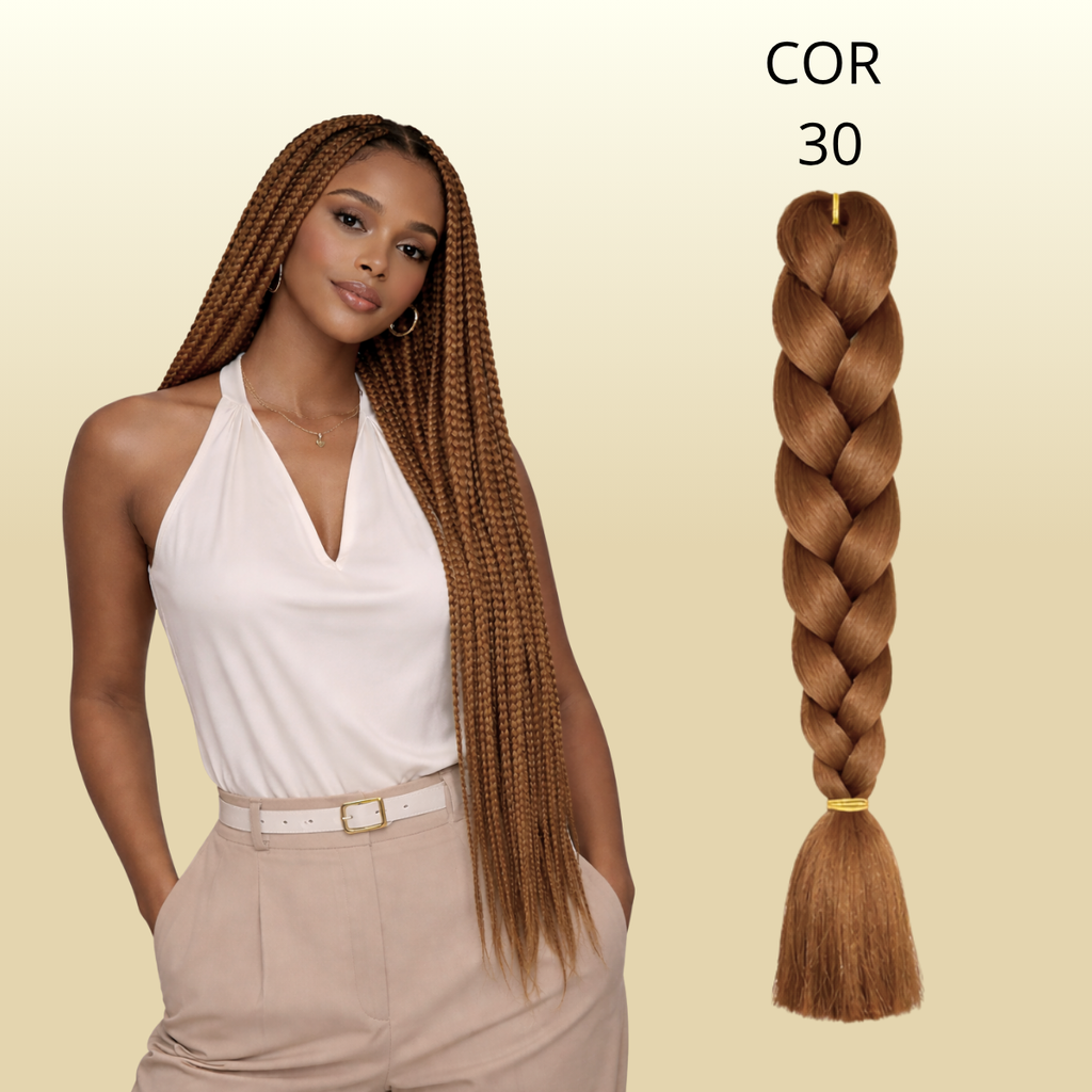 Postiço Jumbão FASHION YOU 1 pacote 6 peças  - Jumbão 400 Gramas Pacotão Kanekalon Cabelo Para Tranças.