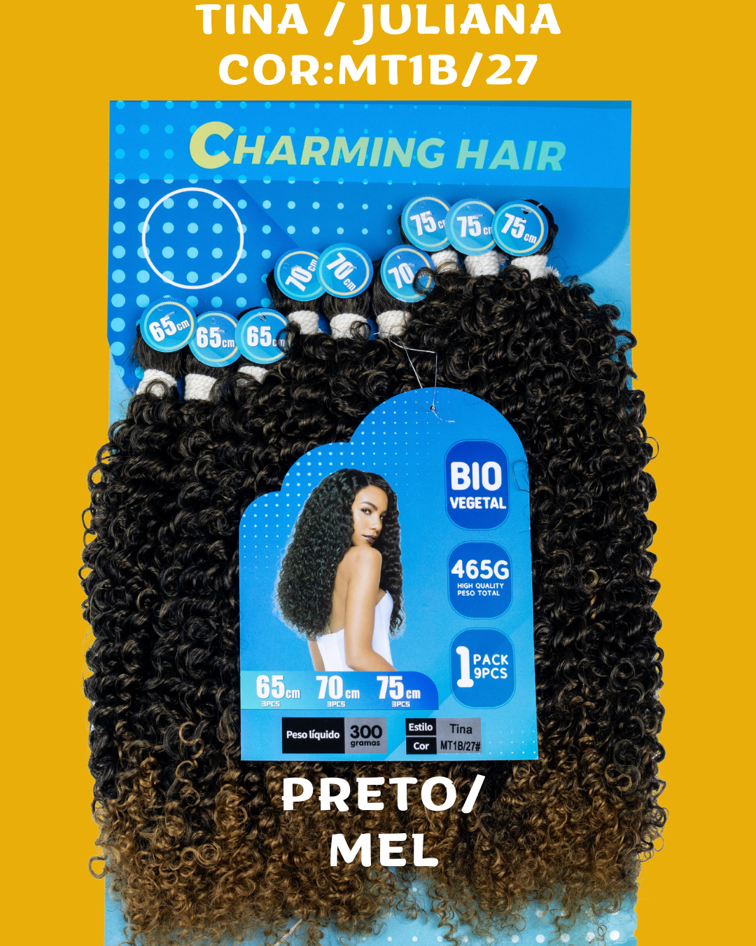 Tina/Juliana 75cm - Charming Hair - 300 gramas - Bio Vegetal