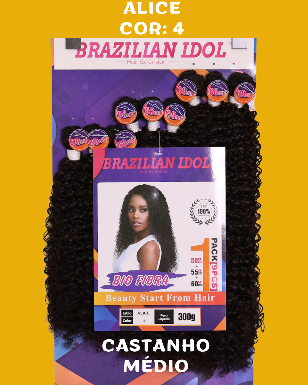 Alice 60cm - Brazilian Idol - 300 gramas - Bio Fibra