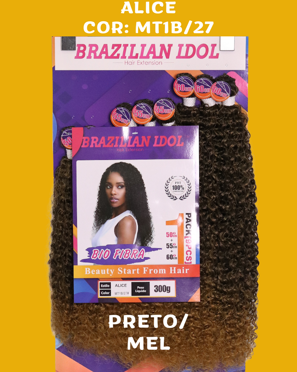 Alice 60cm - Brazilian Idol - 300 gramas - Bio Fibra