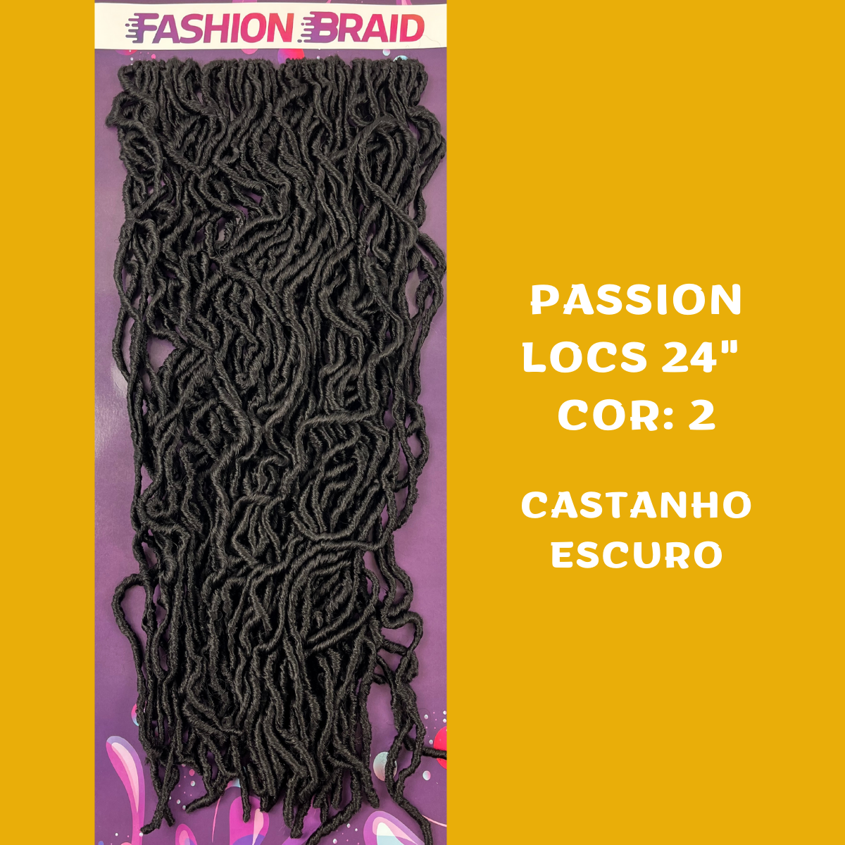Passion Locs 24" - 60cm - 300 gramas - Fashion Braid