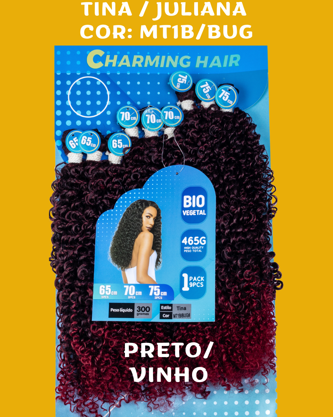 Tina/Juliana 75cm - Charming Hair - 300 gramas - Bio Vegetal