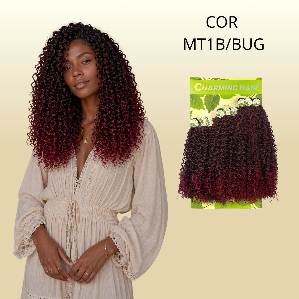 Cyntia 65cm - Charming Hair/Fashion Classic - 320 gramas - Fibra Orgânica -