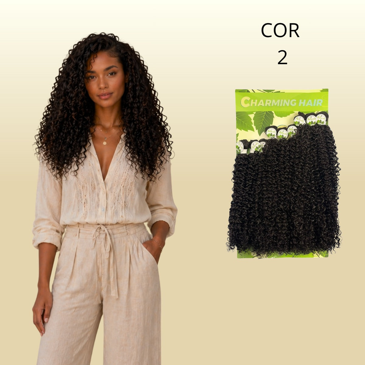 Cyntia 65cm - Charming Hair/Fashion Classic - 320 gramas - Fibra Orgânica -