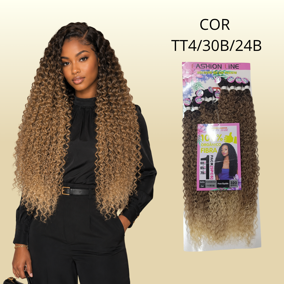 Formosa 70cm - FASHION LINE - Cabelo Cacheado ORGÂNICO.