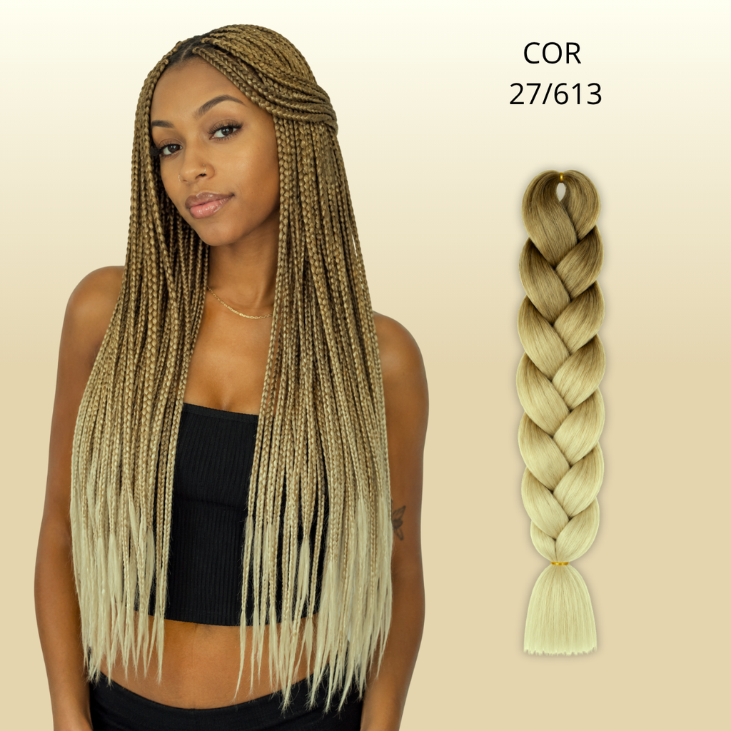 Postiço Jumbão FASHION YOU 1 pacote 6 peças  - Jumbão 400 Gramas Pacotão Kanekalon Cabelo Para Tranças.