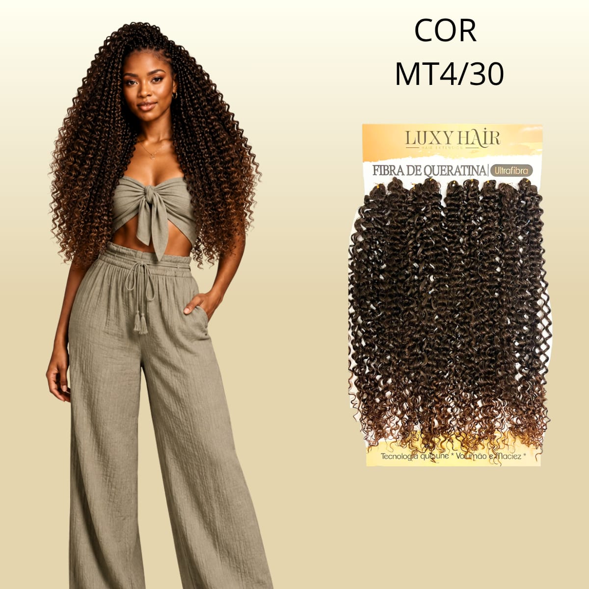 Naty - 75cm - Luxy Hair -  320g - Fibra de Queratina