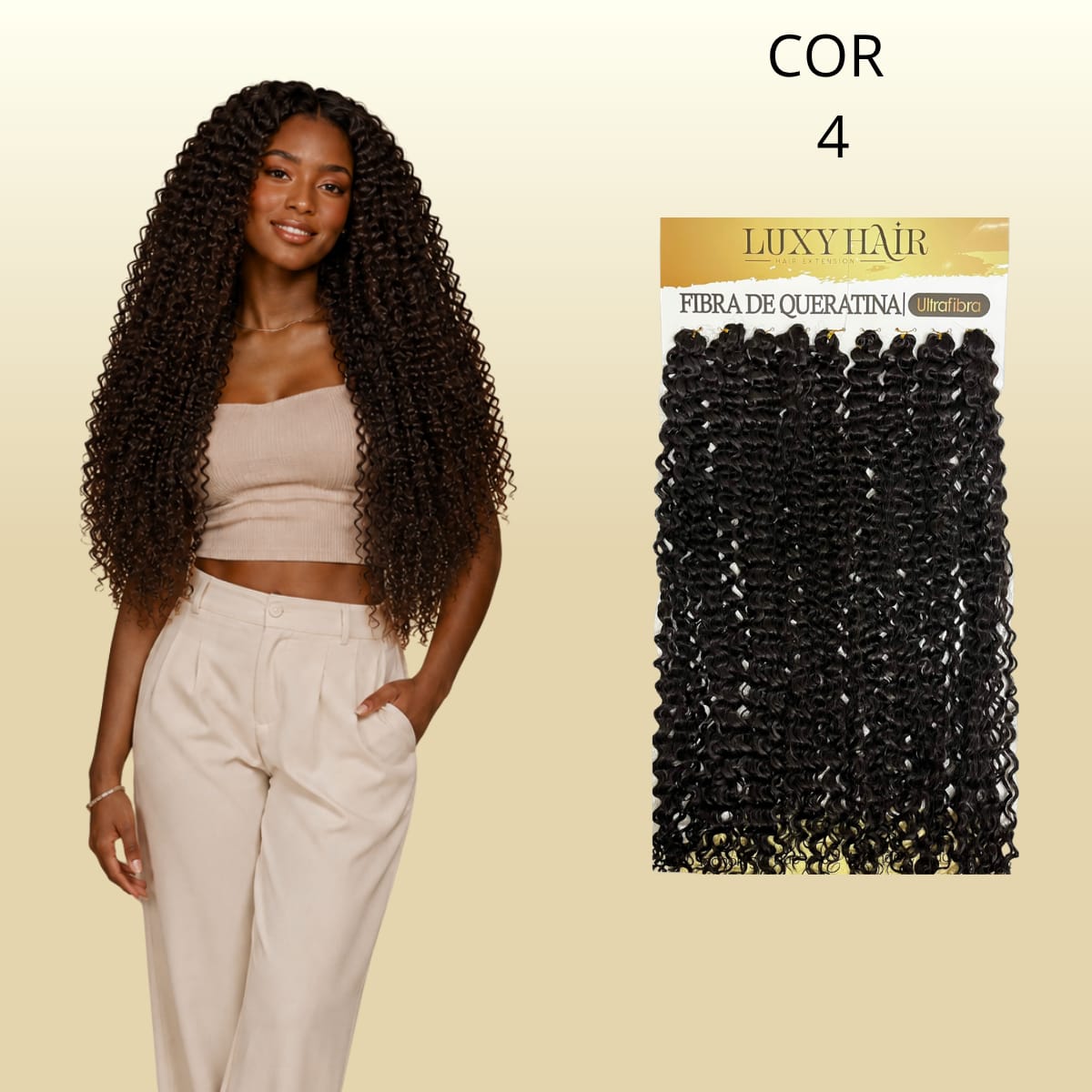 Naty - 75cm - Luxy Hair -  320g - Fibra de Queratina